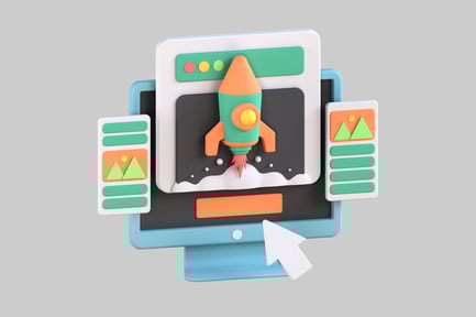 Preview: Startup website cartoon computer icon