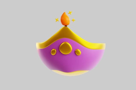 Preview: Decorative diwali oil lamp icon