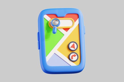 Preview: Cartoon navigation app interface design