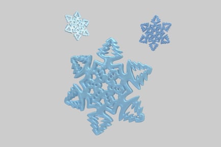Preview: Decorative snowflake set