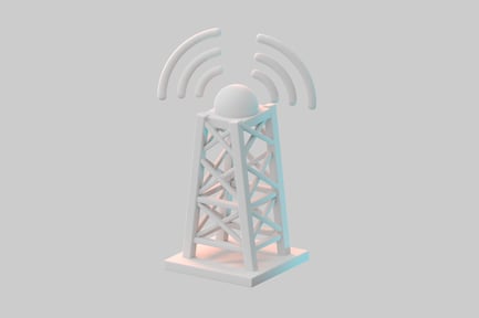 Preview: Communication tower with signal waves