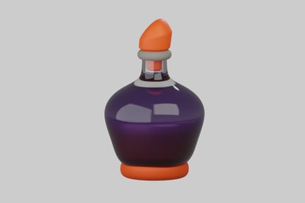 Preview: Potion bottle with orange accents