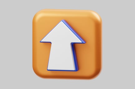 Preview: Arrow up icon - soft orange
