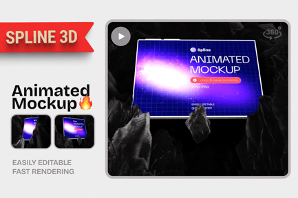 Preview: Tablet on Rock Animated Mockup