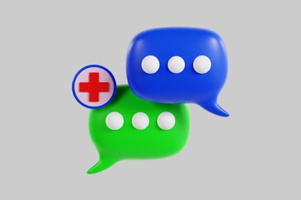 Aperçu: Bulles de discussion sur la communication médicale