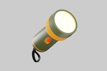 Preview: Cylindrical flashlight with power cord