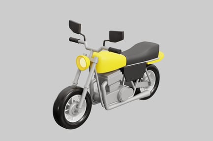 Vista previa: Vehículo de moto de dibujos animados