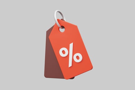 Preview: Orange discount tag with percentage