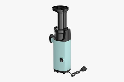 Aperçu: Presse-agrumes électrique de style rétro, bleu sarcelle et noir