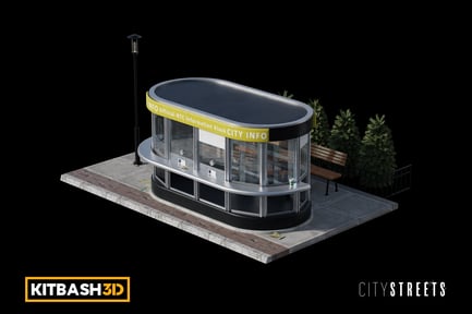 Kitbash: City Streets - City Info Sidewalk