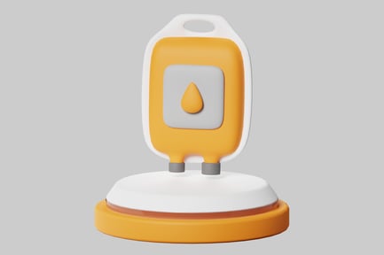 Aperçu: Poche à sang caricaturale avec support