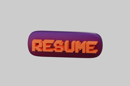 Pixel resume button ui asset