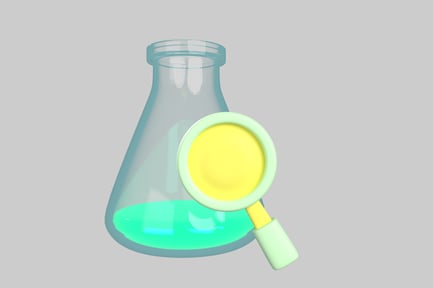 Preview: Glass Flask and Magnifying Glass