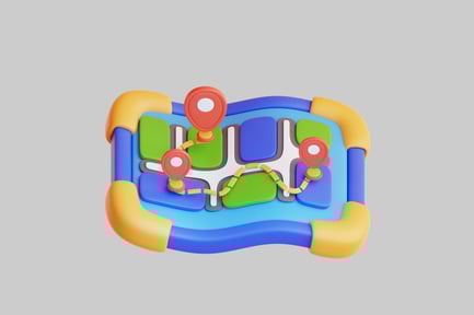 Preview: Stylized Adventure Map with Markers