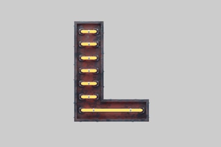 Preview: Industrial letter l signage
