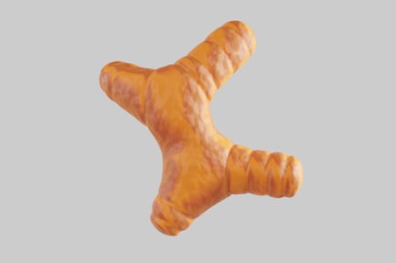 Preview: Abstract orange shape with three protrusions