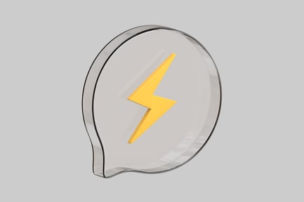 Preview: Abstract object with yellow lightning bolt