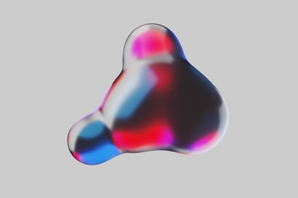 Preview: Iridescent blob smooth abstract shape